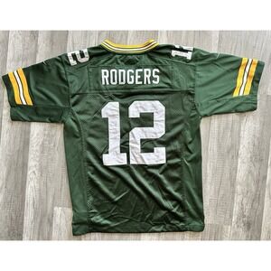 Aaron Rodgers Green Bay Packers Nike Stitched Green Jersey  Youth Large 14/16